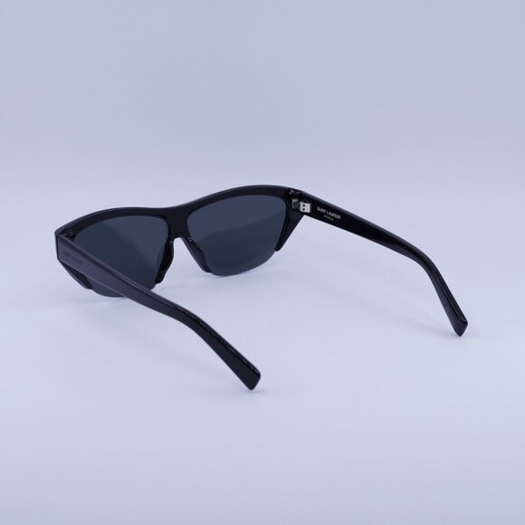 ?️ New Saint Laurent SL704 001 Sunglasses - Shiny Black Frame, Grey Lenses